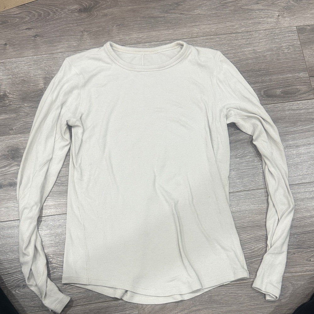 lululemon athletica Long Sleeve Crew Top in cream